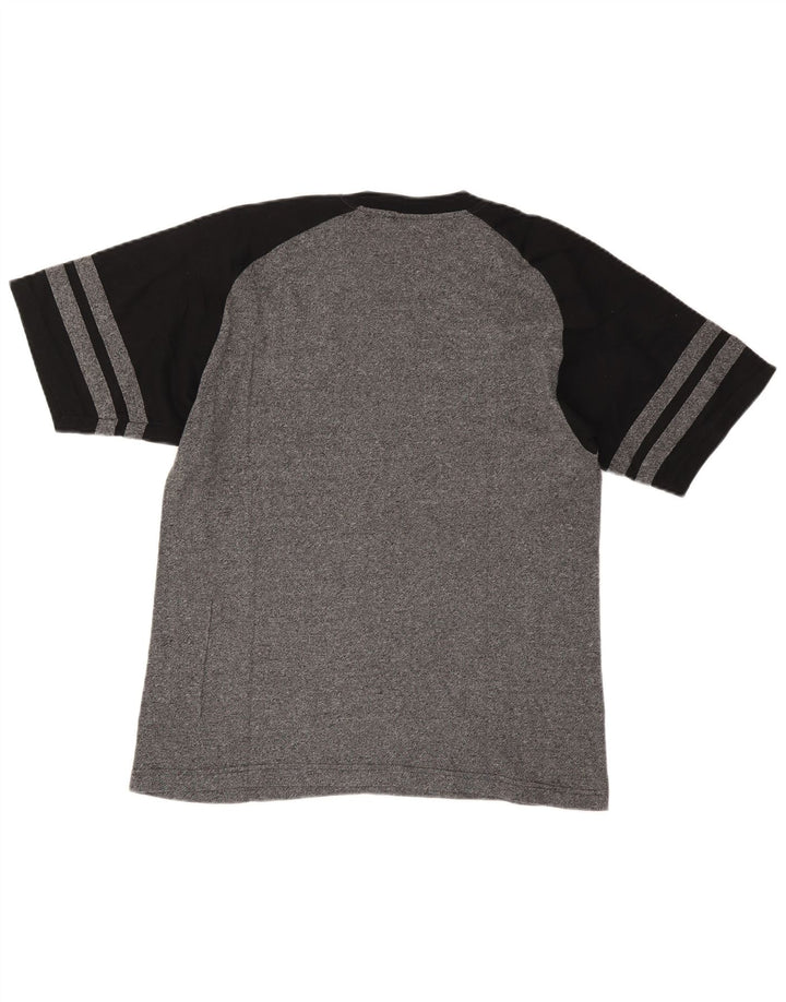 Champion Camiseta para hombre Top gris medio de algodón con bloques de color