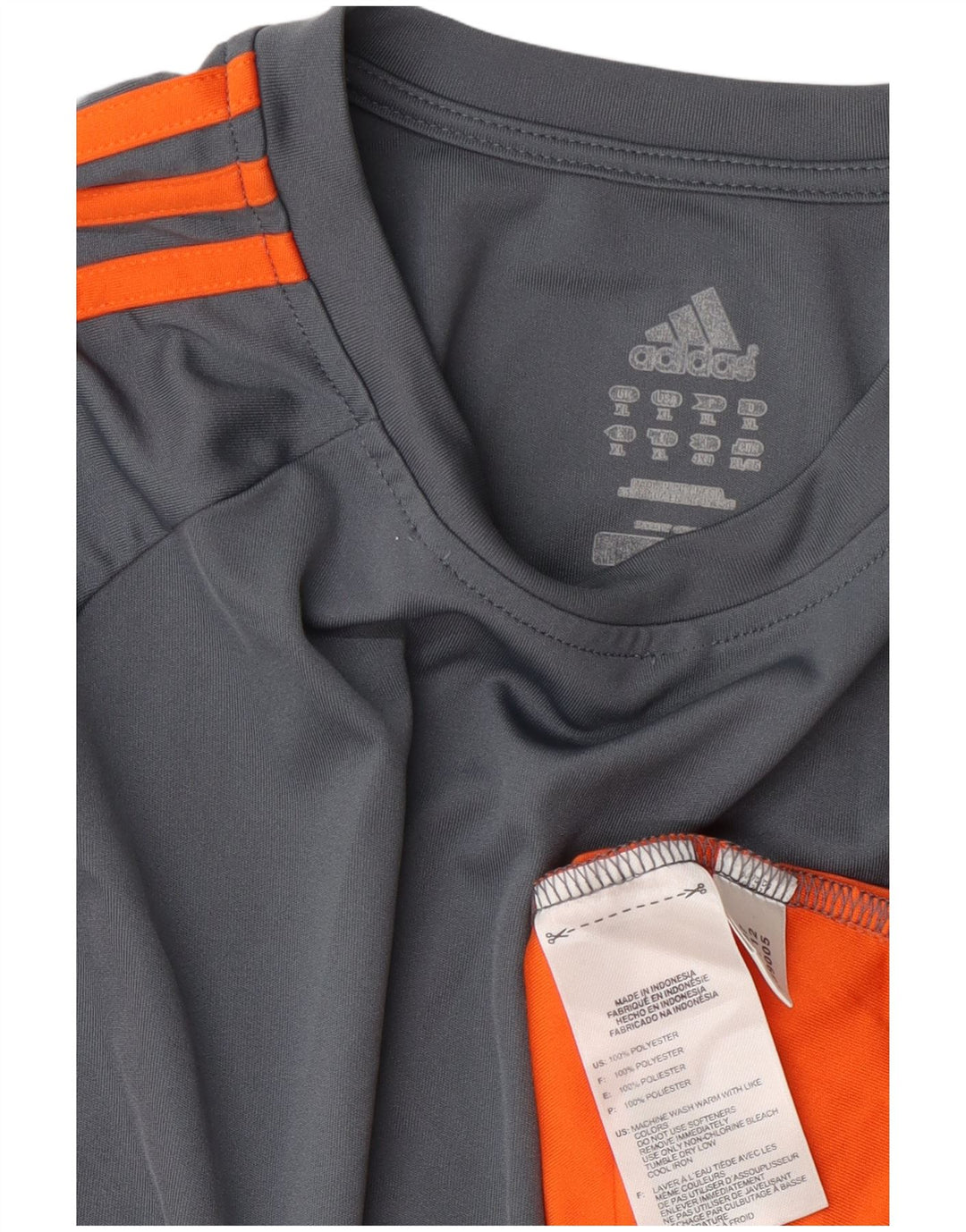 Adidas Hombre Climacool Camiseta Top XL Gris Colorblock Poliéster