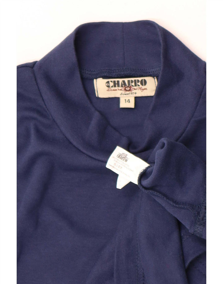 Camiseta Charro Niño Manga Larga 13-14 Años Azul Marino Algodon