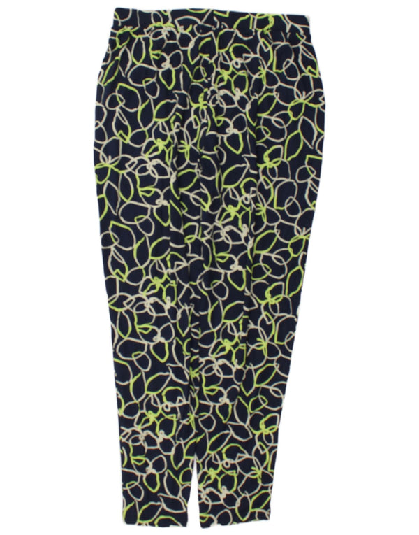Marks & Spencer Pantalones Chinos para Mujer UK 12 Medium W30 L30 Azul Marino Floral