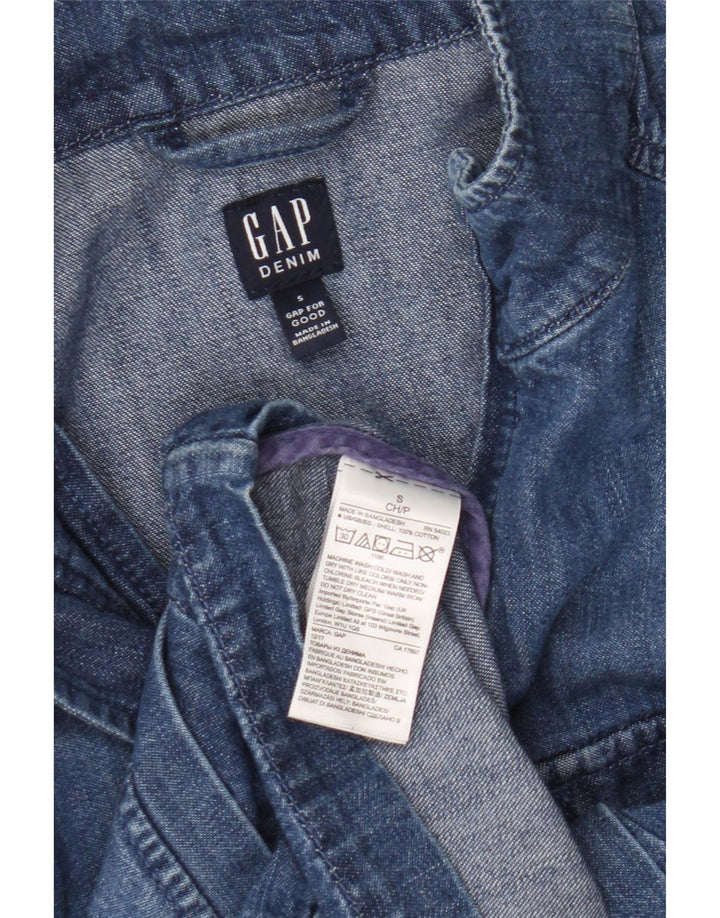 Camisa vaquera Gap para mujer UK 10 Small Algodón azul