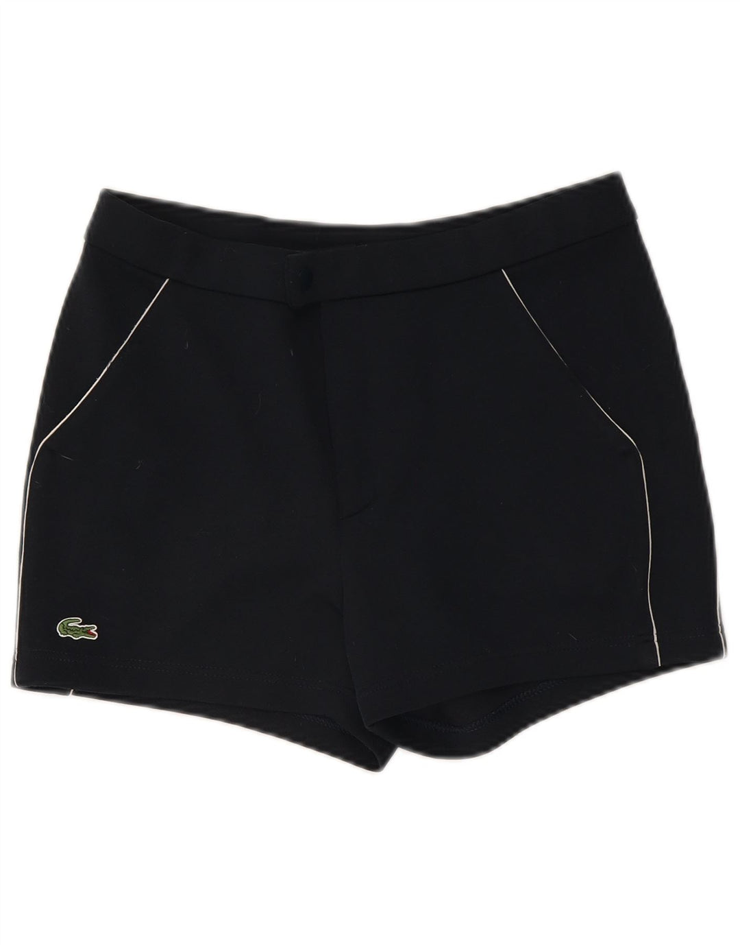 Pantalones cortos chinos Lacoste para mujer Talla 4 XS W30 Poliéster azul marino