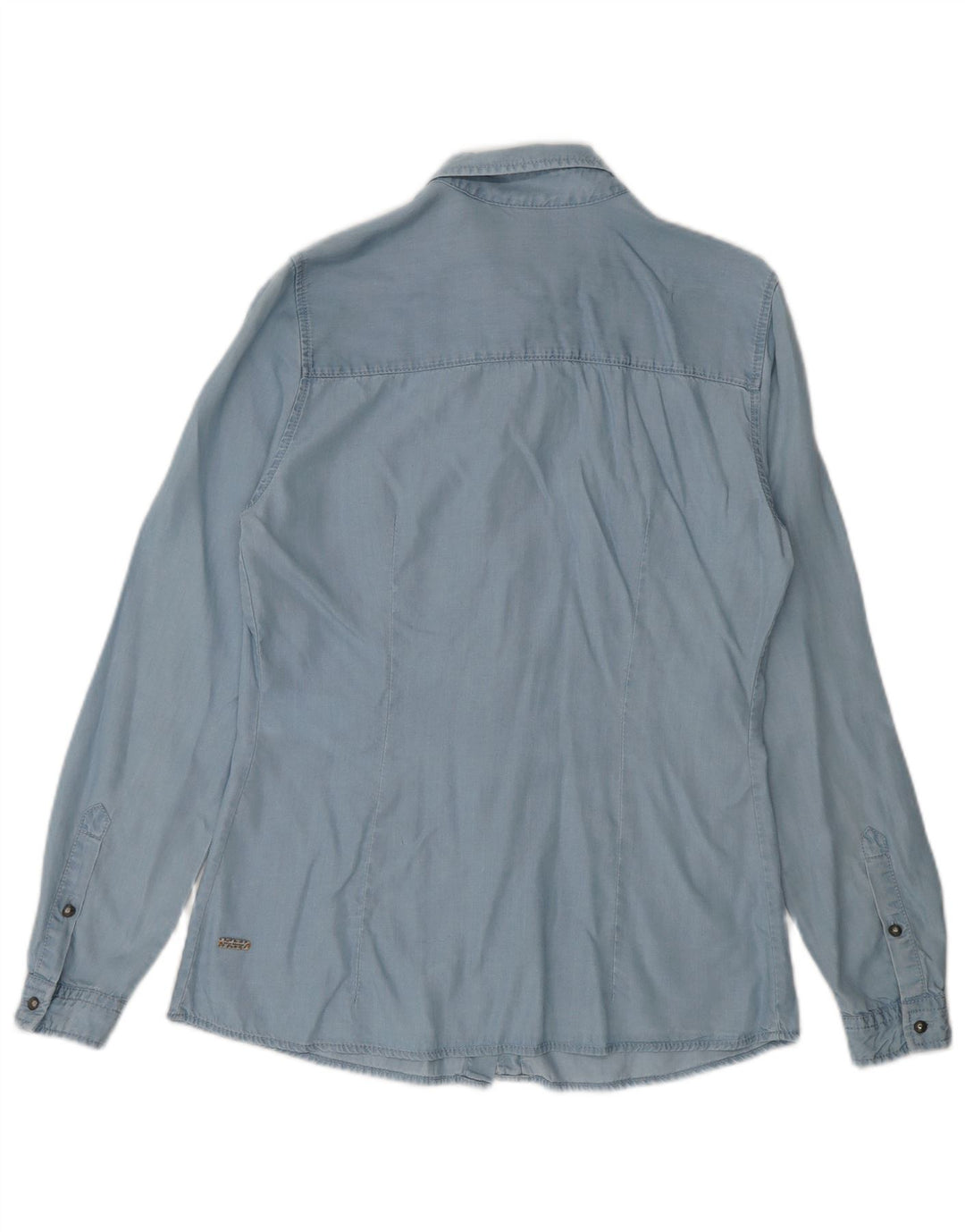 Hugo Boss Camisa extragrande para mujer UK 6 XS Azul Lyocell