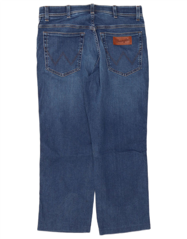 Wrangler Vaqueros rectos Texas para hombre W34 L26 Algodón azul