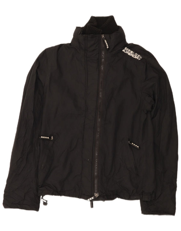 Superdry Chubasquero gráfico para niña 11-12 años Grande Nylon negro