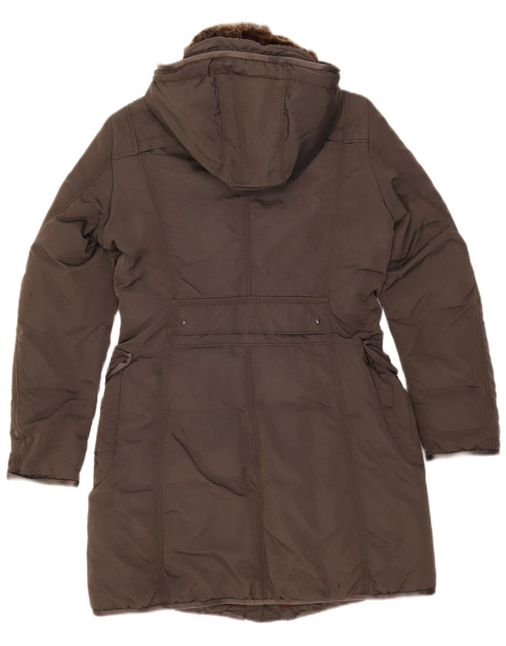 PEUTEREY Abrigo acolchado con capucha para mujer IT 44 Poliamida gris medio