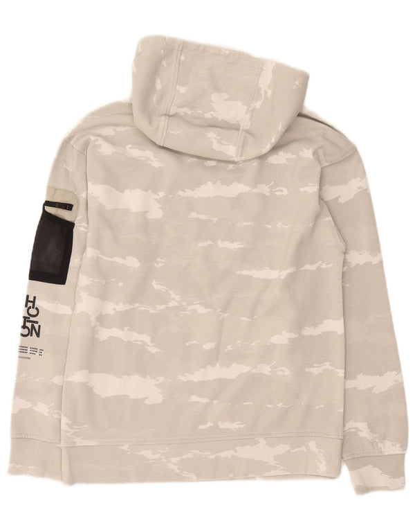 Zara Boys Graphic Sudadera con capucha Jumper 11-12 años Gris Camuflaje Algodón