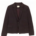 Chaqueta tipo blazer de 1 botón para mujer Reiss UK 8 Small Viscosa a rayas negras