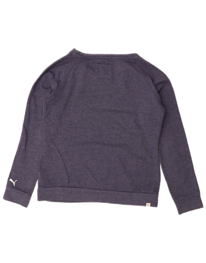 Puma - Sudadera gráfica para mujer (talla 40), color azul marino