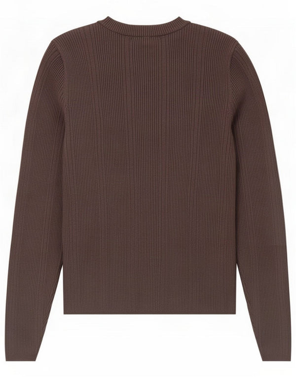 Marks & Spencer Suéter tipo jersey con cuello redondo para mujer UK 12 Medium Khaki Viscosa