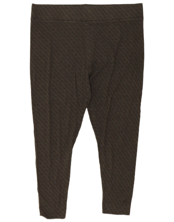 Marks & Spencer Leggings Capri para Mujer UK 20 2XL Viscosa geométrica Caqui