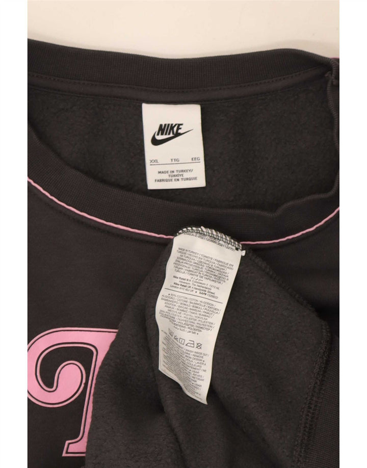 Nike - Sudadera gráfica para hombre, talla 2XL, algodón gris
