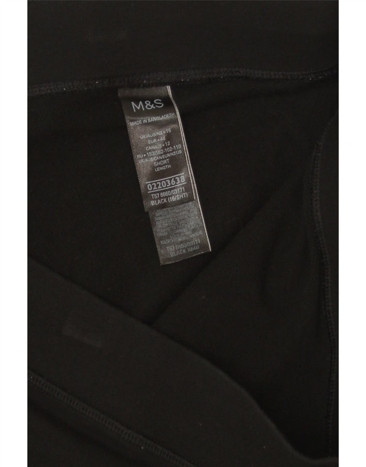 Marks & Spencer Leggings para mujer Reino Unido 46 Grande Algodón negro