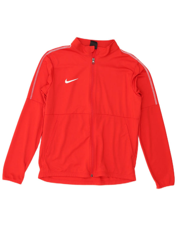 Nike Boys Dri Fit Chándal Top Chaqueta 13-14 años XL Rojo Poliéster