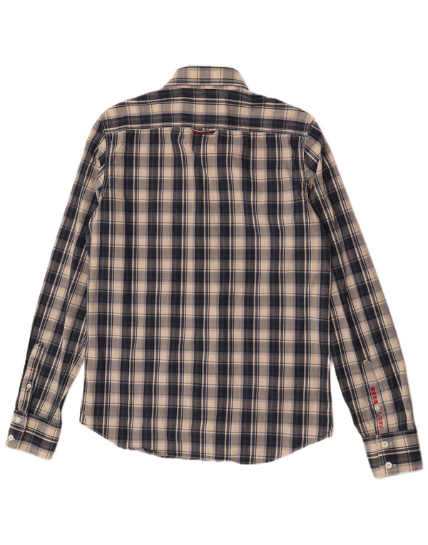 Camisa Superdry para hombre de algodón a cuadros azules grandes