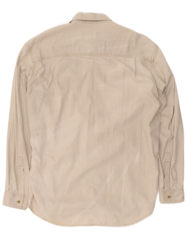 Marlboro Classics Camisa Vaquera Hombre Grande Algodón Beige