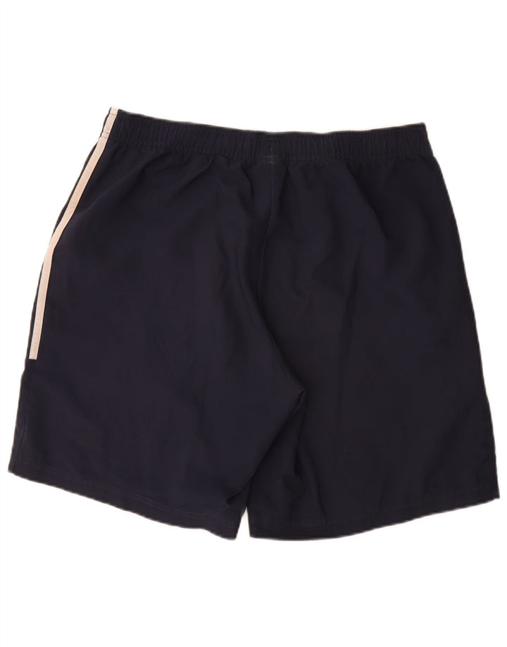 Adidas - Pantalones cortos deportivos para hombre, talla grande, poliéster, color azul marino