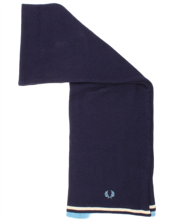 Fred Perry Bufanda Rectángulo Para Hombre Talla Única Nylon A Rayas Azul Marino