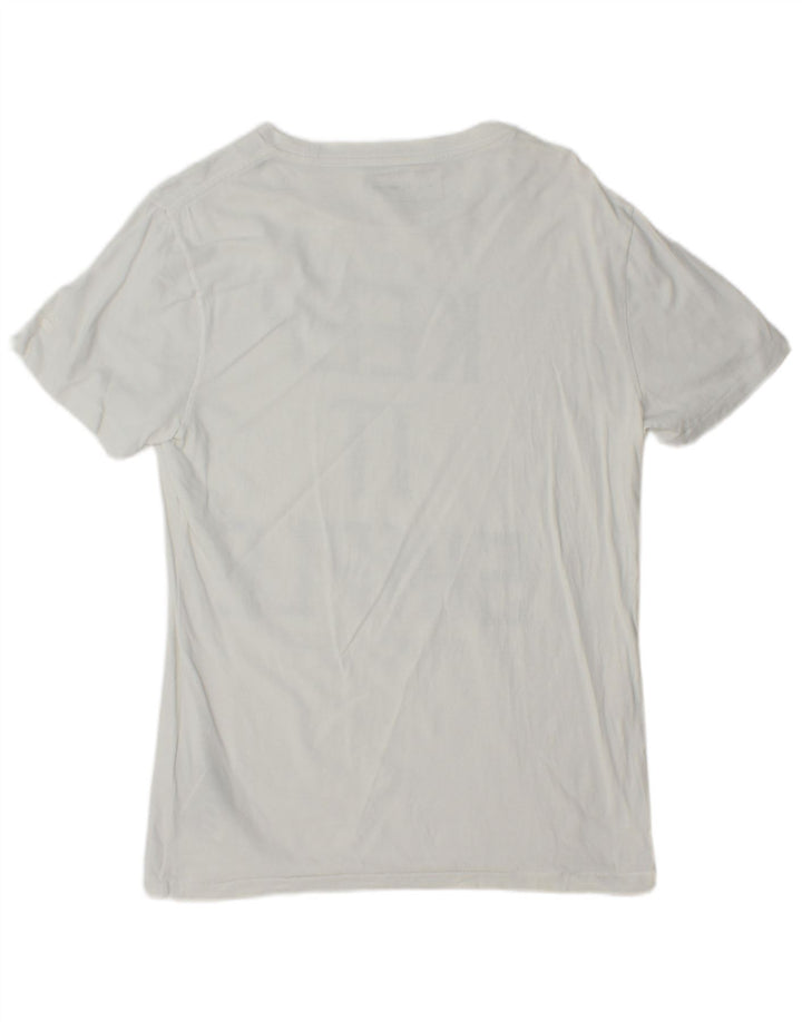 Gas Hombres Camiseta Gráfica Top Pequeño Algodón Blanco