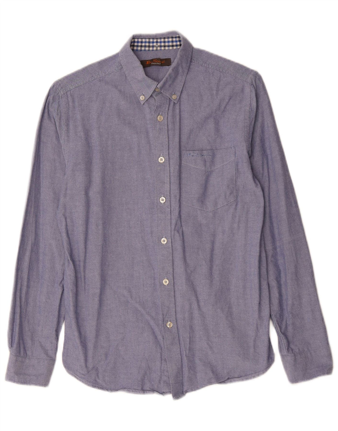 BEN SHERMAN Camisa Hombre Pequeña Algodón Azul