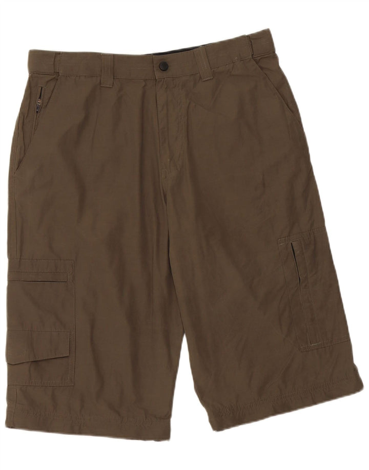 Marks & Spencer Pantalones Cortos Cargo para Hombre W32 Poliamida Caqui Medio