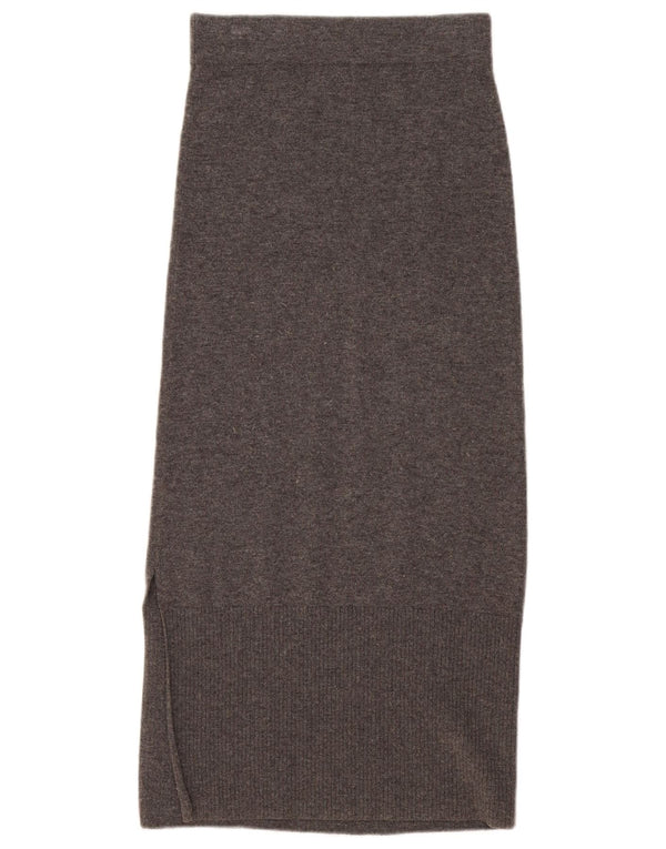 Massimo Dutti Falda Maxi De Punto Para Mujer UK 6 XS W25 Lana Gris