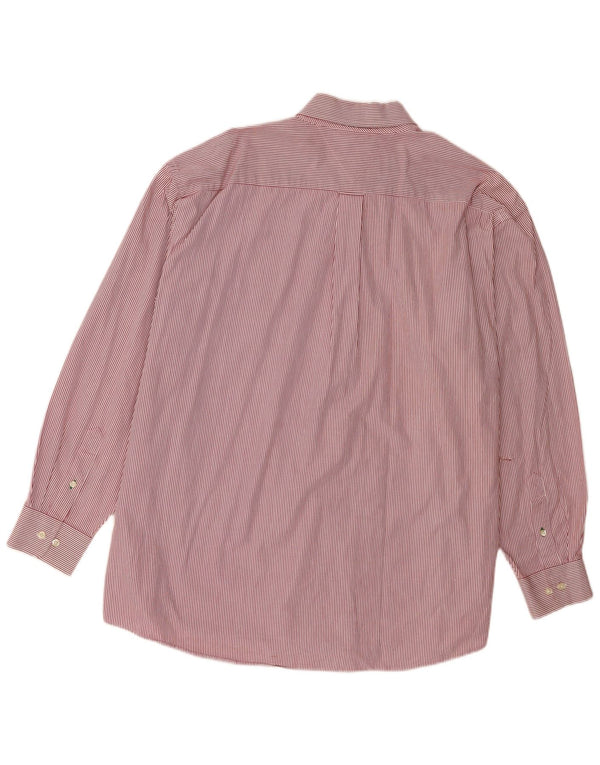 Tommy Hilfiger Camisa para hombre Talla 17 XL Algodón a rayas rosa