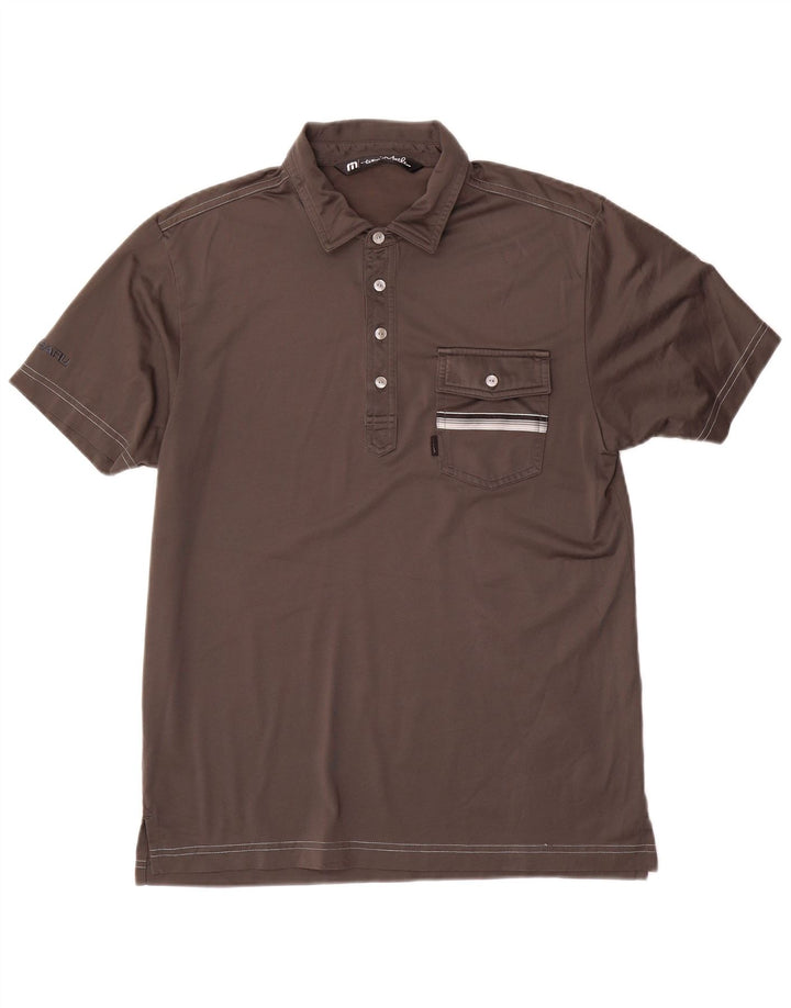 TRAVIS MATHEW Polo para hombre de algodón gris medio