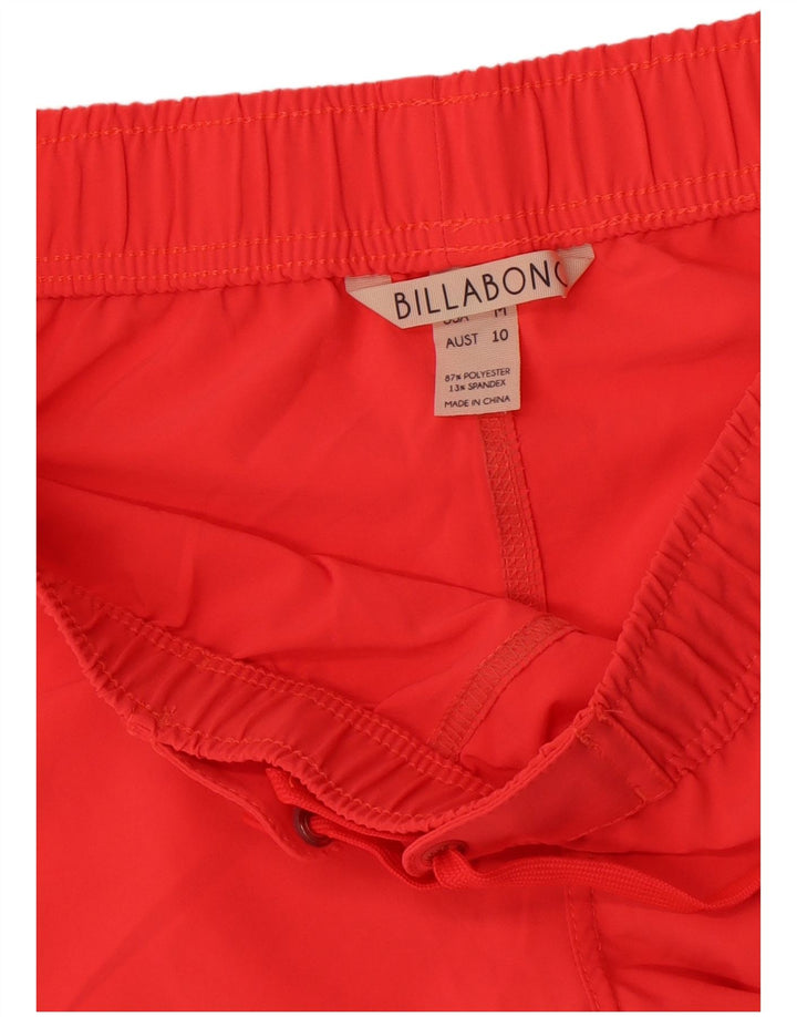Billabong Shorts De Baño Gráficos Para Mujer UK 44 Poliéster Rojo Mediano