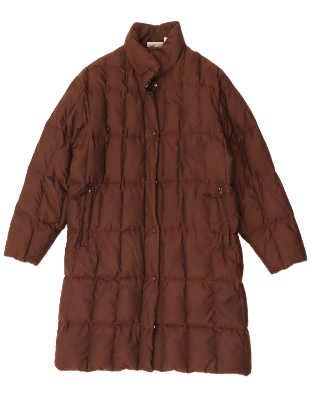Sergio Tacchini Abrigo acolchado extragrande para mujer UK 10 Small Marrón Poliamida
