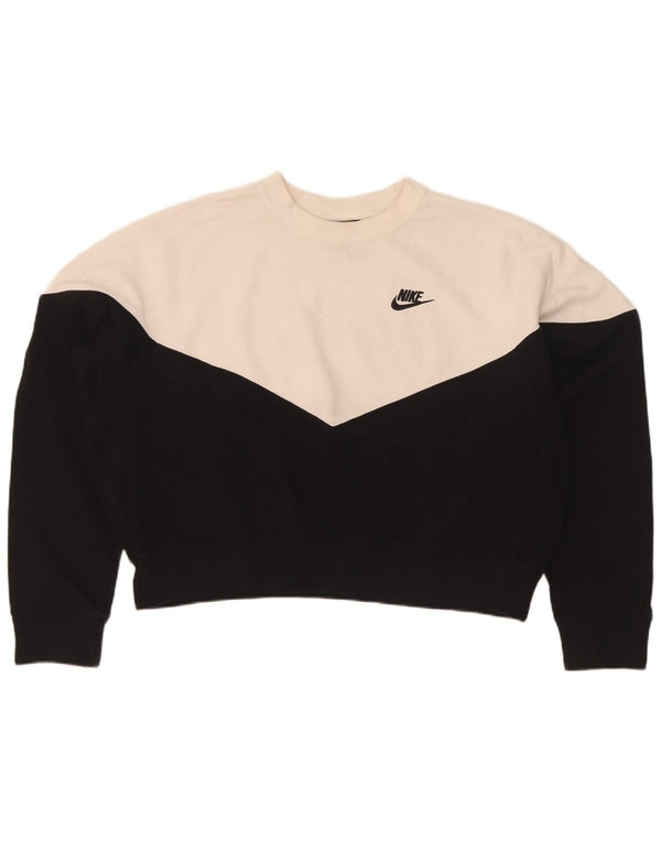 Nike - Sudadera corta extragrande para mujer, talla 40, color negro