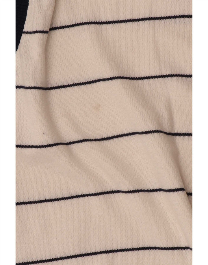 Vintage hombres chaleco tanque top grande blanco rayas