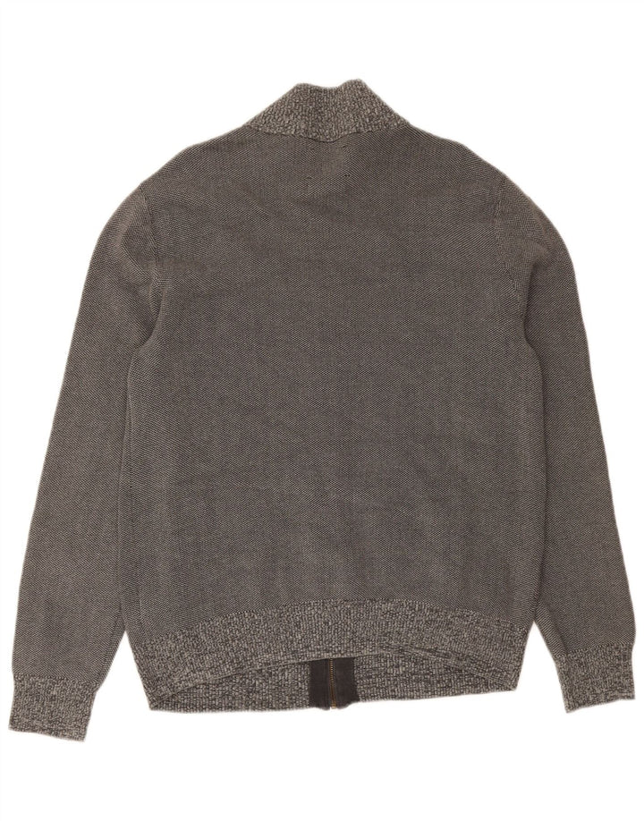 Cárdigan para hombre de algodón gris medio de White Stuff
