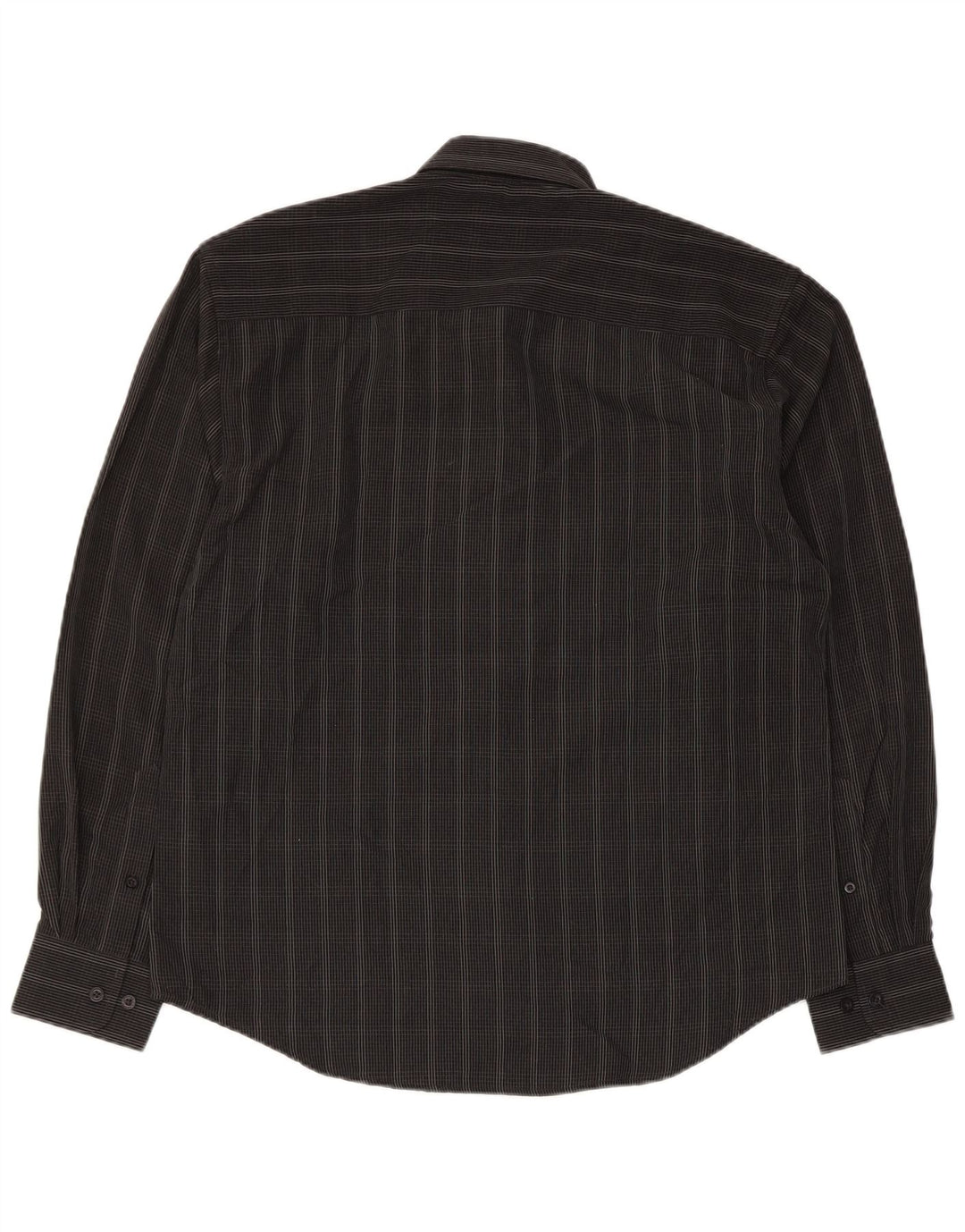 Camisa Pierre Cardin Hombre Mediana Cuadros Negro Poliéster