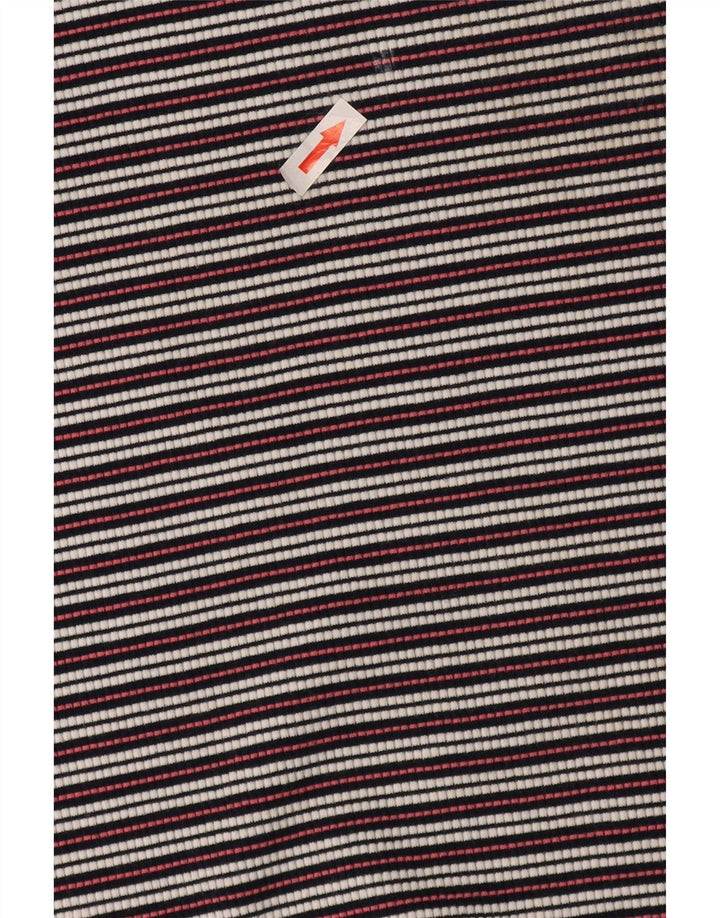 Oasis Maxi Vestido Ajustado para Mujer UK 40 Mediano Algodón A Rayas Multicolor
