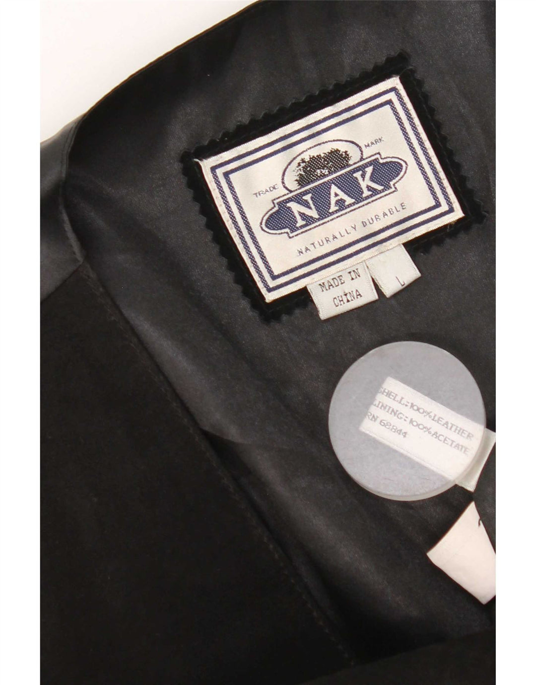 Chaleco de cuero vintage para hombre grande negro