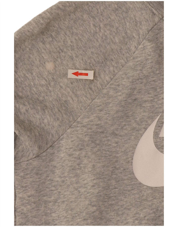 Nike - Sudadera de gran tamaño con gráfico para mujer, talla 10, algodón gris pequeño