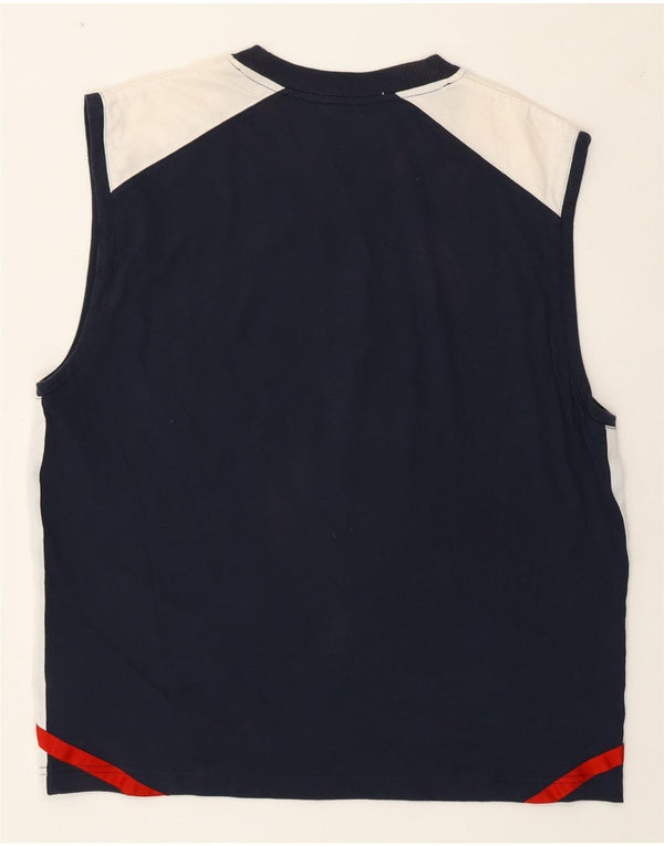 Nike Camiseta sin mangas gráfica para hombre UK 45/47 XL Azul marino Colorblock Algodón