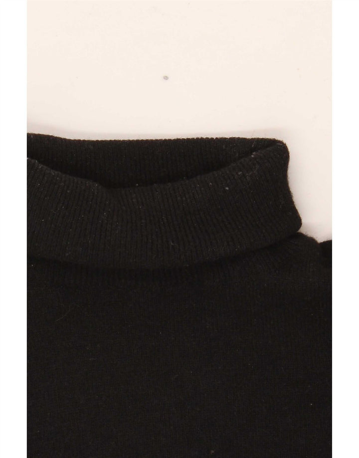 Benetton Jersey De Cuello Vuelto para Mujer UK 40 Small Lana Negra