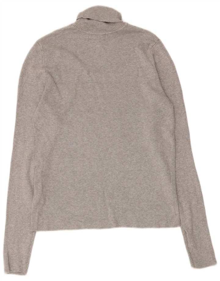 Marks & Spencer Suéter tipo jersey con cuello vuelto para mujer UK 44 Viscosa gris medio