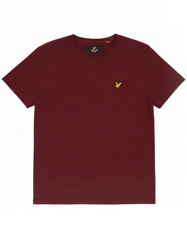Lyle & Scott Camiseta para hombre Top Small Borgoña Algodón