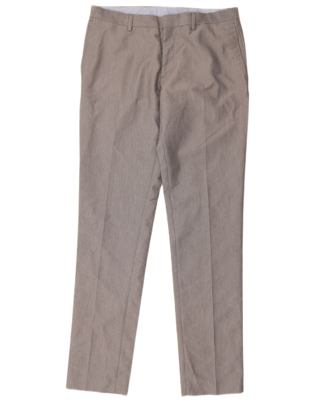 Zara Pantalón de traje ajustado para hombre EU 40 Medium W31 L33 Poliéster gris