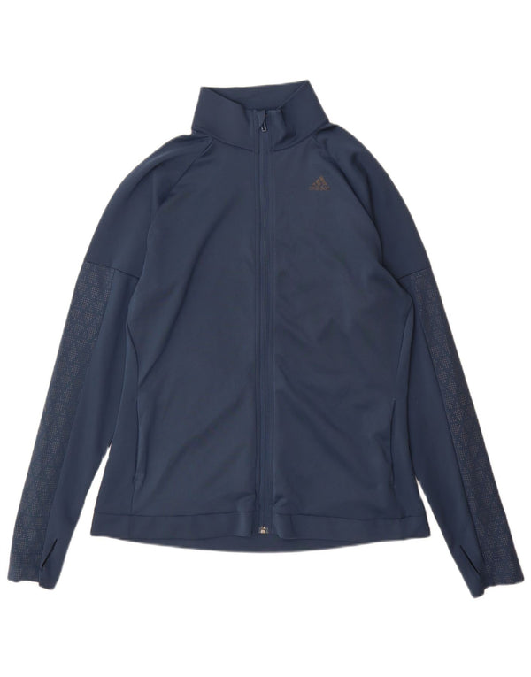 Adidas Mujer Climalite Chándal Top Chaqueta UK 18 XL Azul Marino Poliéster