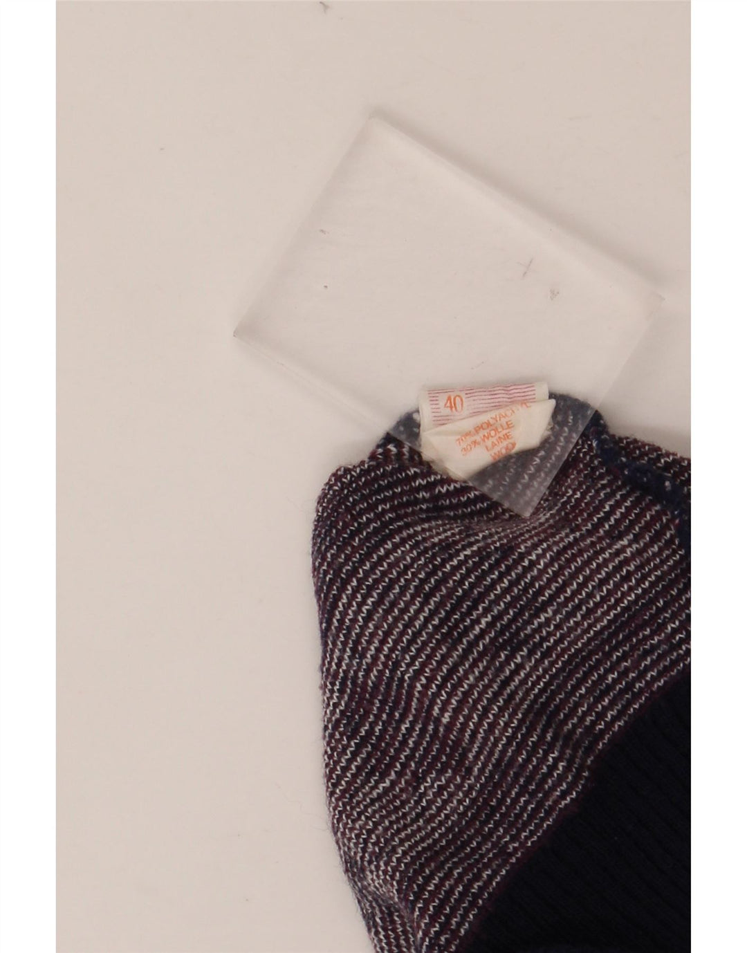 VINTAGE Hombres Crew Neck Jumper Suéter Reino Unido 40 Medio Borgoña Fair Isle