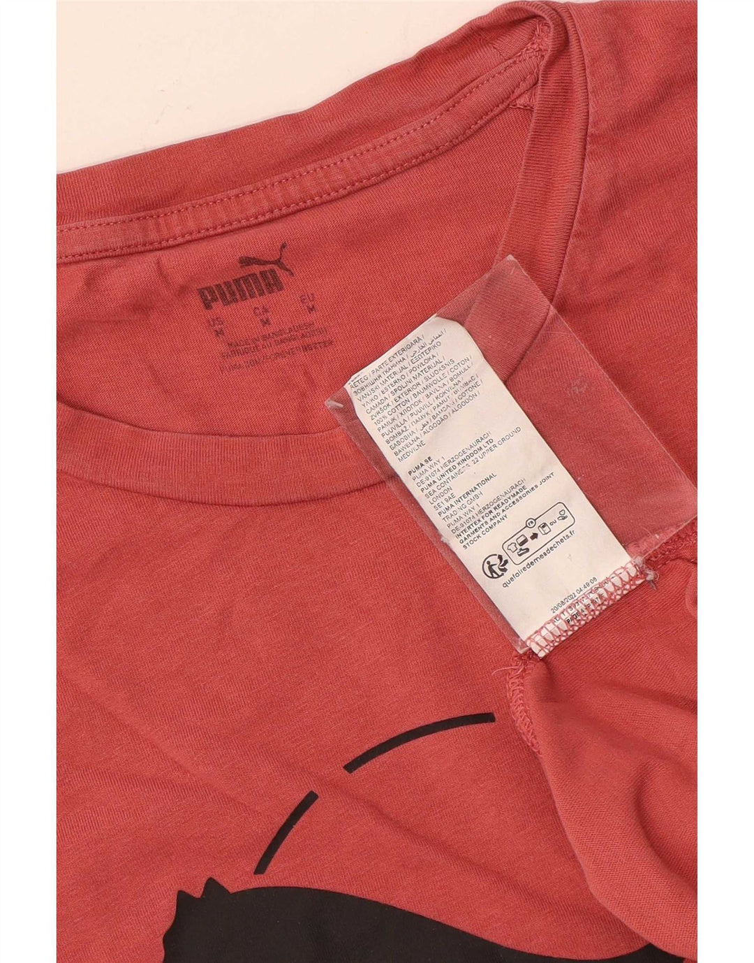 Puma - Camiseta gráfica para hombre, parte superior de algodón rojo mediano