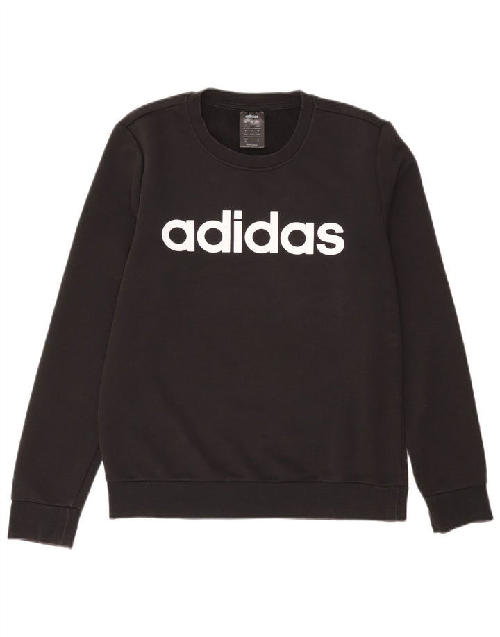 Adidas - Sudadera gráfica para mujer, talla 8/10, talla pequeña, color gris