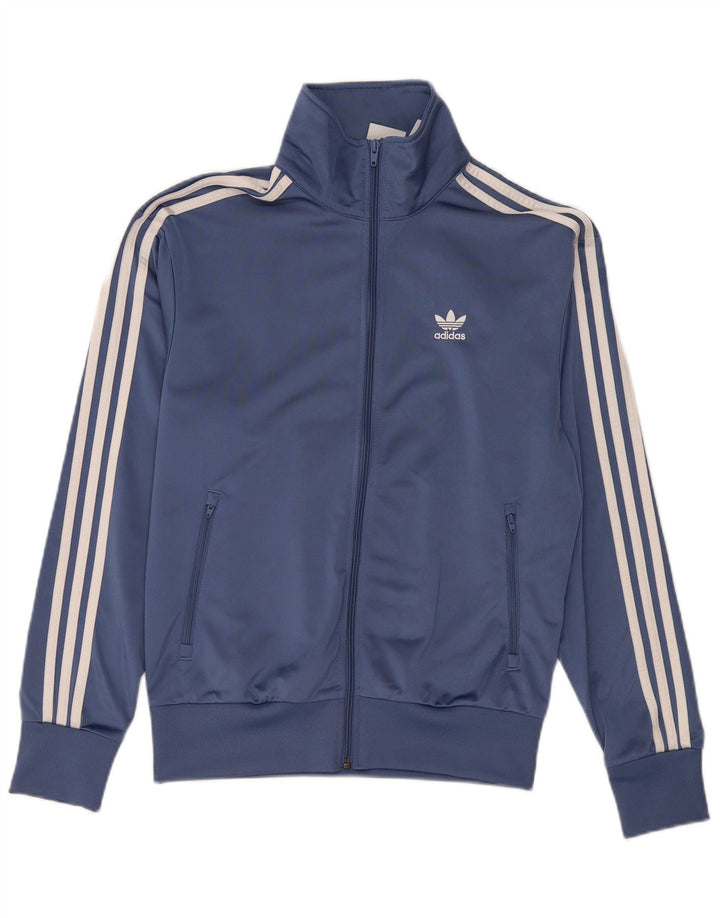 Adidas Hombre Chándal Top Chaqueta Pequeña Azul Poliéster