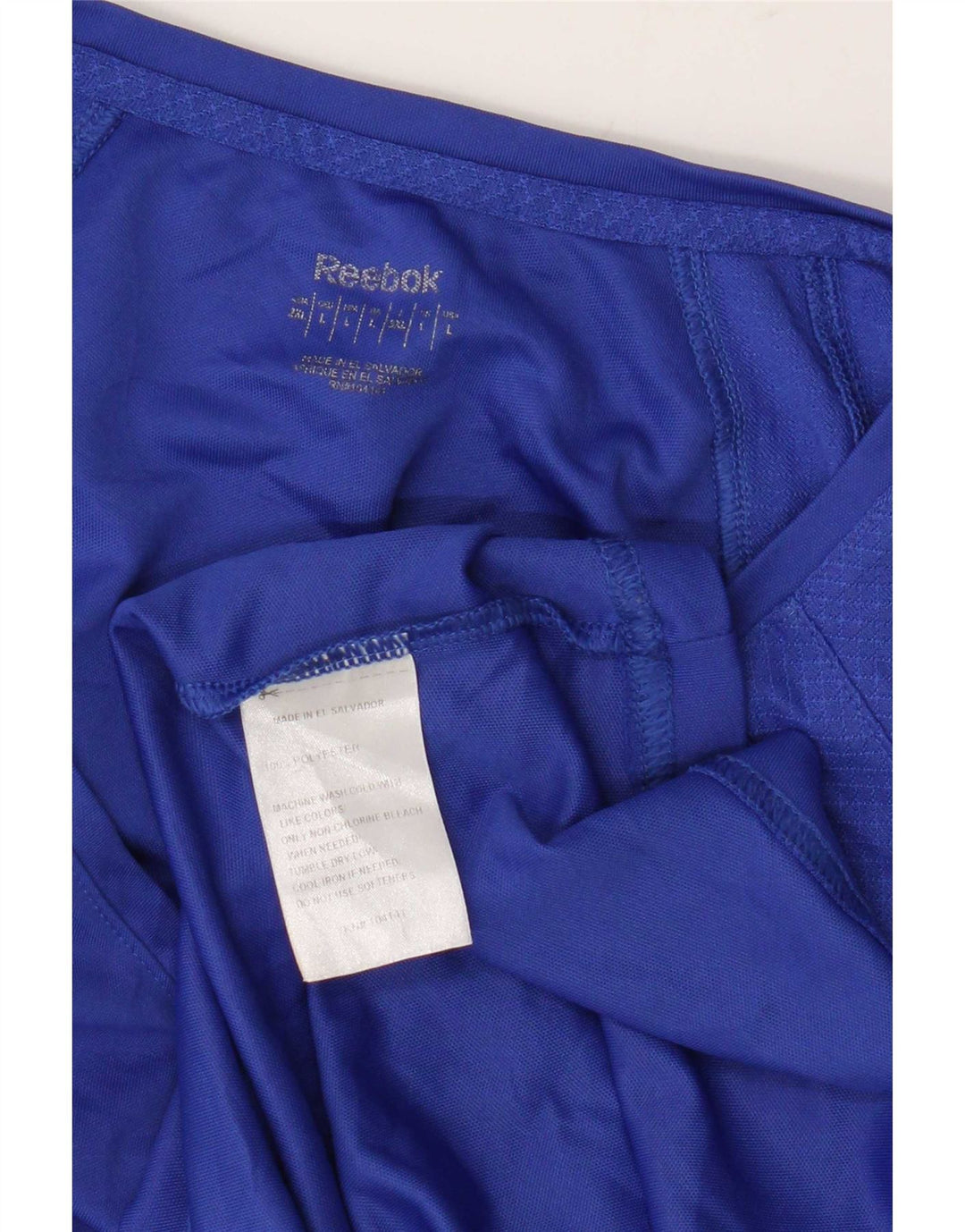 Reebok Camiseta para mujer Top UK 46 Grande Poliéster azul