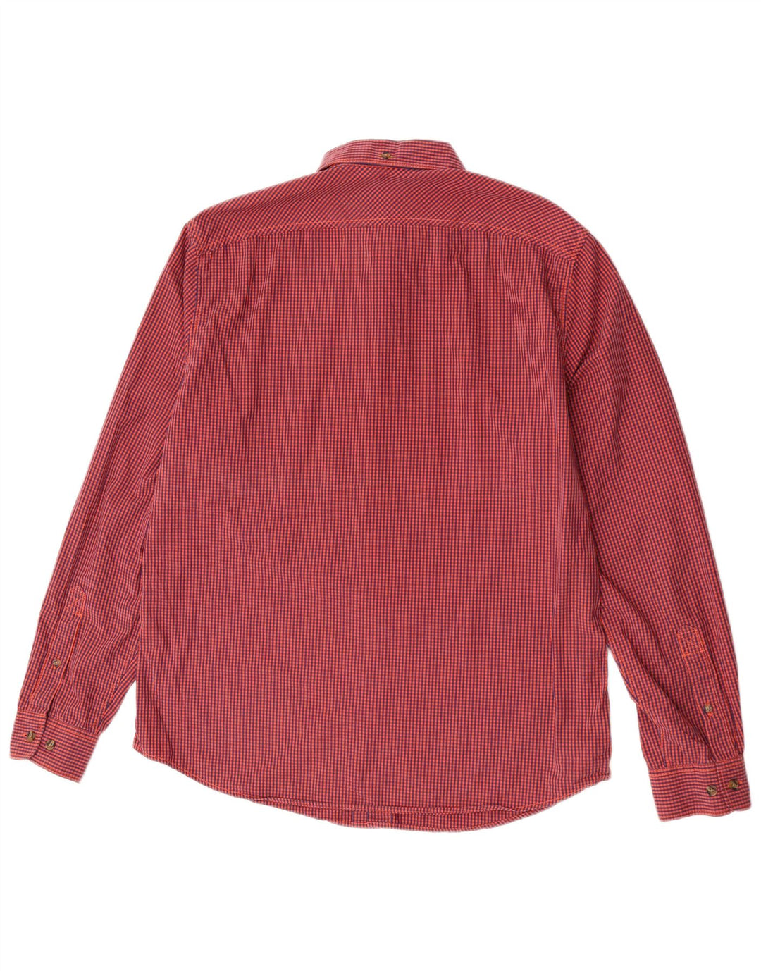 Camisa Timberland Slim Fit para hombre, talla grande, cuadros rojos