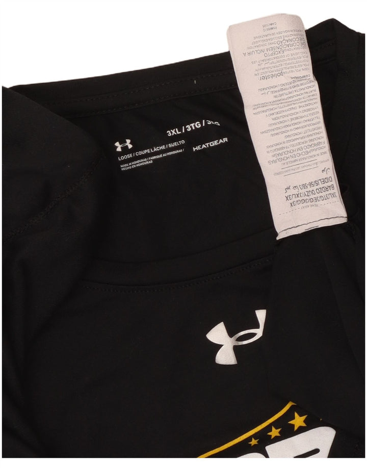 UNDER ARMOUR Camiseta gráfica Heat Gear para hombre Top 3XL Poliéster negro